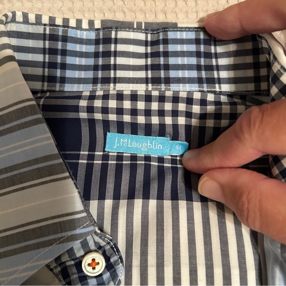 J. McLaughlin PerformanceWear Sz M Business Casual Office 100%‎ Cotton Preppy - Picture 2 of 6